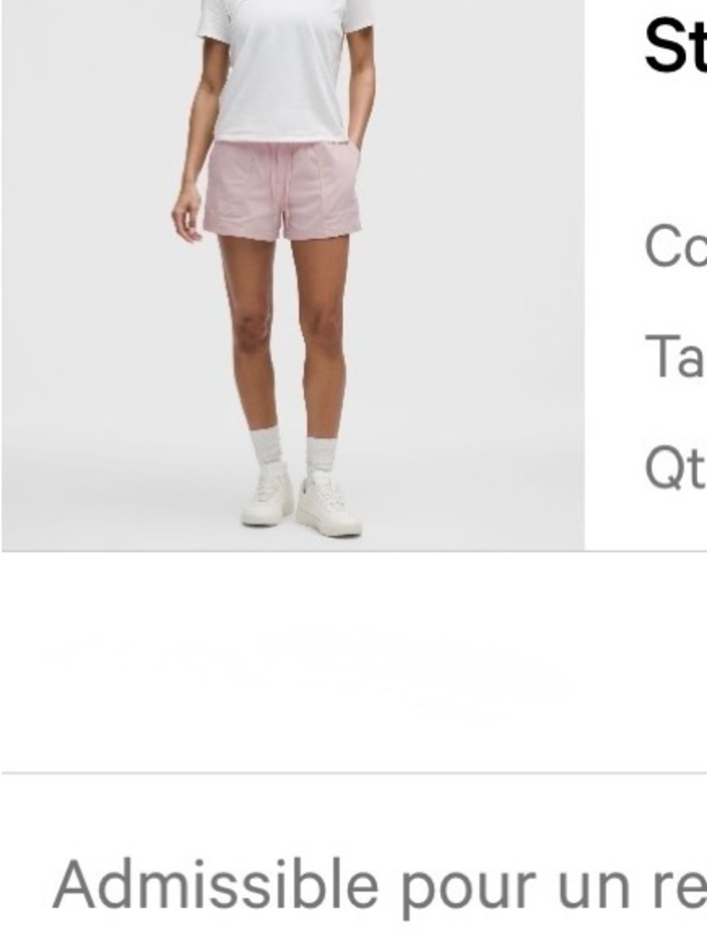 lululemon athletica Light Pink Athletic Pull-On Shorts